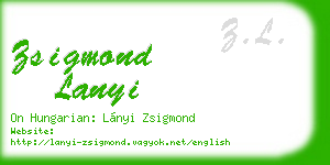 zsigmond lanyi business card