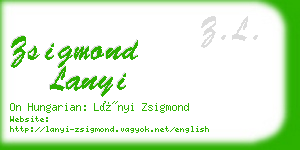 zsigmond lanyi business card